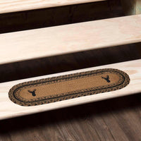Thumbnail for Trophy Mount Jute Stair Tread Oval Latex 8.5x27 VHC Brands - The Fox Decor