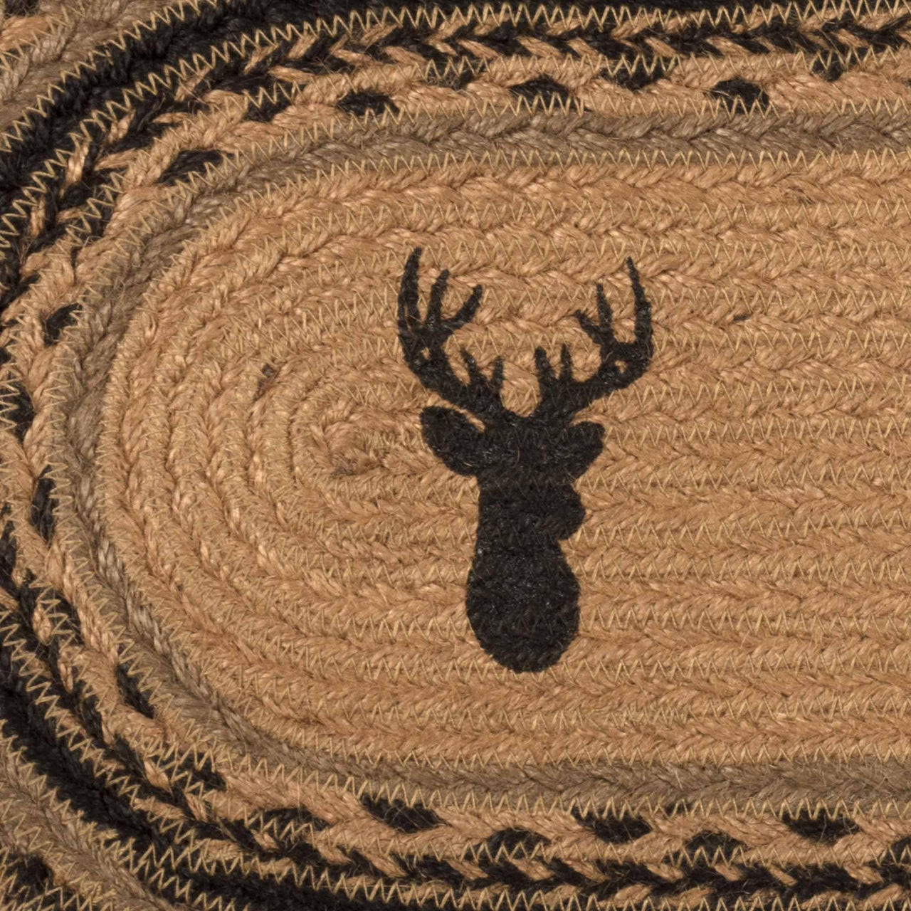 Trophy Mount Jute Stair Tread Oval Latex 8.5x27 VHC Brands - The Fox Decor