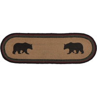 Thumbnail for Wyatt Stenciled Bear Jute Stair Tread Oval Latex 8.5x27 VHC Brands - The Fox Decor