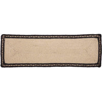 Thumbnail for Sawyer Mill Charcoal Cow Jute Stair Tread Rect Latex 8.5x27 VHC Brands