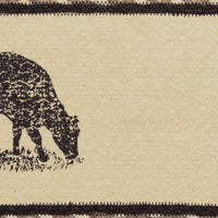 Thumbnail for Sawyer Mill Charcoal Cow Jute Stair Tread Rect Latex 8.5x27 VHC Brands