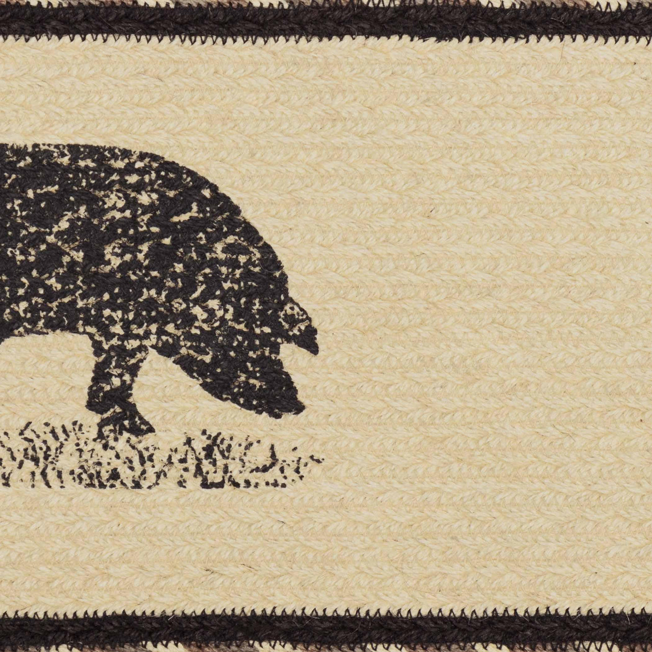 Sawyer Mill Charcoal Pig Jute Stair Tread Rect Latex 8.5x27 VHC Brands - The Fox Decor