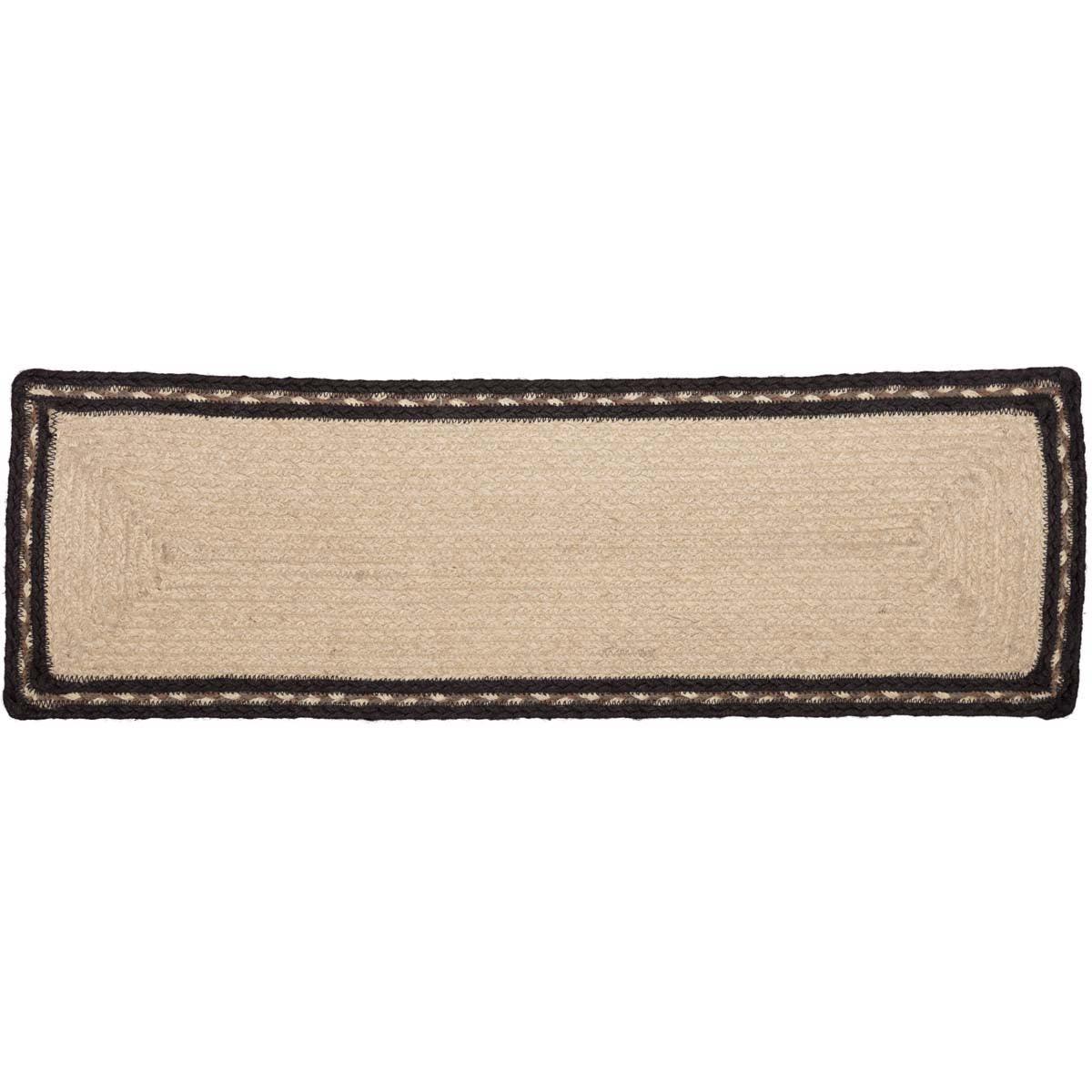 Sawyer Mill Charcoal Poultry Jute Stair Tread Rect Latex 8.5x27 VHC Brands - The Fox Decor