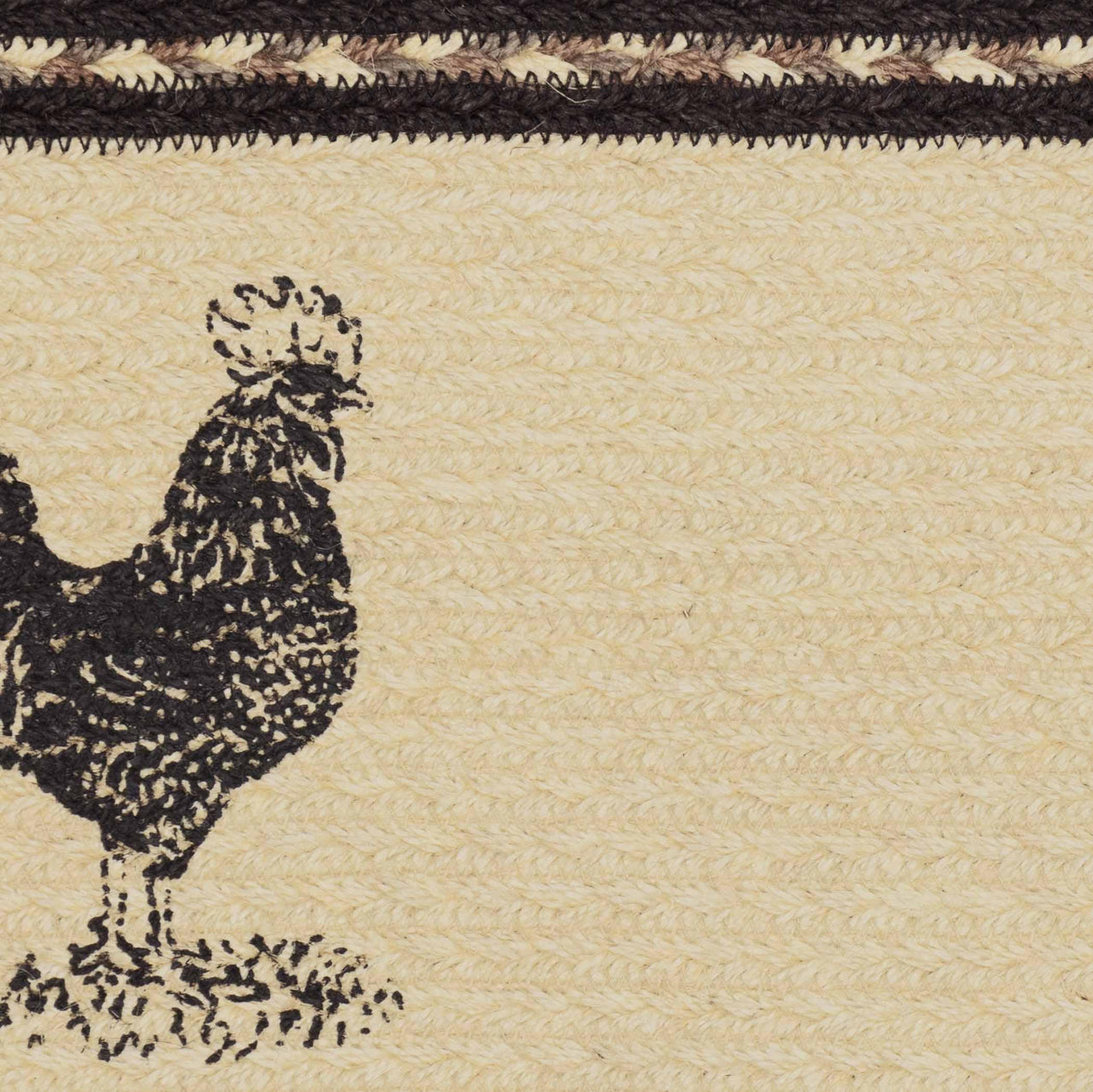 Sawyer Mill Charcoal Poultry Jute Stair Tread Rect Latex 8.5x27 VHC Brands - The Fox Decor