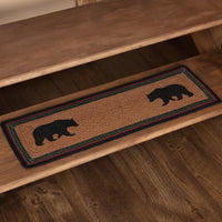 Thumbnail for Wyatt Stenciled Bear Jute Stair Tread Rect Latex 8.5x27 VHC Brands - The Fox Decor