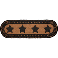 Thumbnail for Farmhouse Jute Stair Tread Stencil Stars Oval Latex 8.5x27 VHC Brands - The Fox Decor