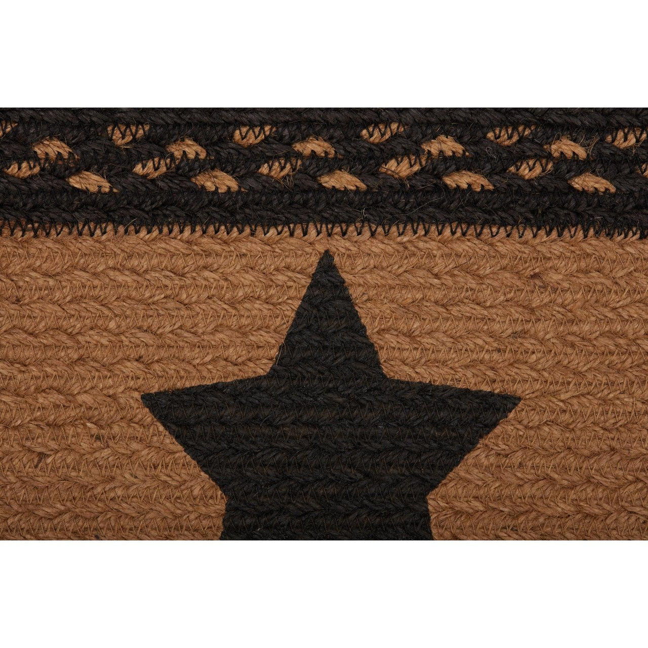 Farmhouse Jute Stair Tread Stencil Stars Rect Latex 8.5x27 VHC Brands