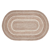Thumbnail for Natural & Creme Jute Braided Rugs Oval with Rug Pads VHC Brands - The Fox Decor