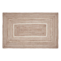 Thumbnail for Natural & Creme Jute Braided Rugs Rect with Rug Pads VHC Brands