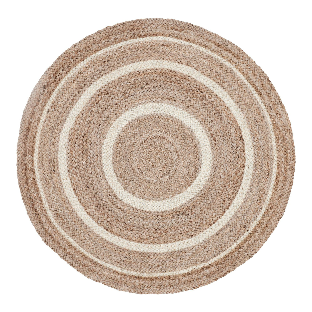 Natural & Creme Jute Round Braided Rugs with Rug Pads VHC Brands - The Fox Decor