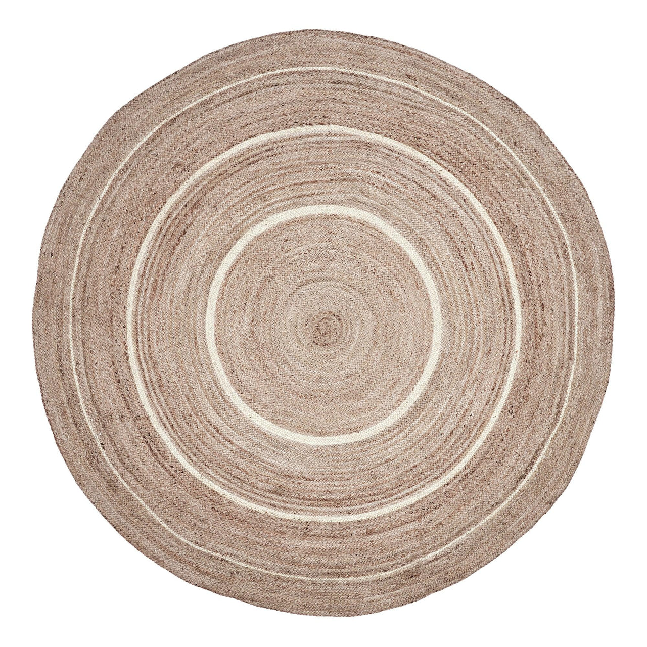 Natural & Creme Jute Round Braided Rugs with Rug Pads VHC Brands - The Fox Decor