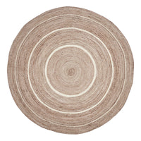 Thumbnail for Natural & Creme Jute Round Braided Rugs with Rug Pads VHC Brands - The Fox Decor