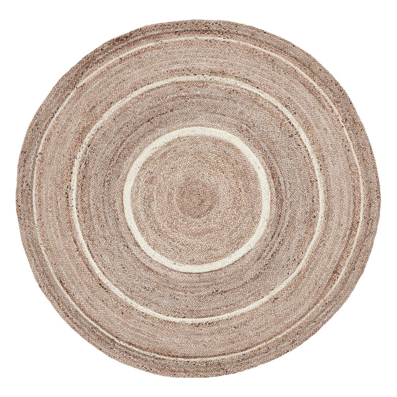 Natural & Creme Jute Round Braided Rugs with Rug Pads VHC Brands - The Fox Decor