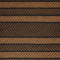 Thumbnail for Black & Tan Jute Braided Rug Rect. with Rug Pad 3'x5' VHC Brands
