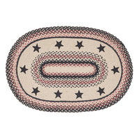 Thumbnail for Colonial Star Jute Braided Rug Oval with Rug Pad 2'x3' VHC Brands