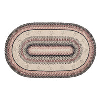 Thumbnail for Colonial Star Jute Braided Rug Oval with Rug Pad 3'x5' VHC Brands