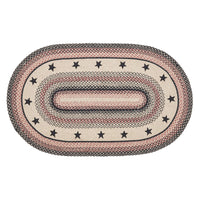 Thumbnail for Colonial Star Jute Braided Rug Oval with Rug Pad 3'x5' VHC Brands