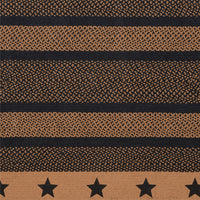 Thumbnail for Farmhouse Jute Braided Rug/Runner Rect. Stencil Stars with Rug Pad 2'x6.5' VHC Brands