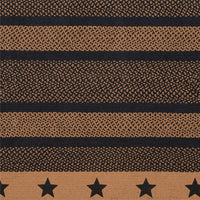 Thumbnail for Farmhouse Jute Braided Rug Rect. Stencil Stars with Rug Pad 3'x5' VHC Brands