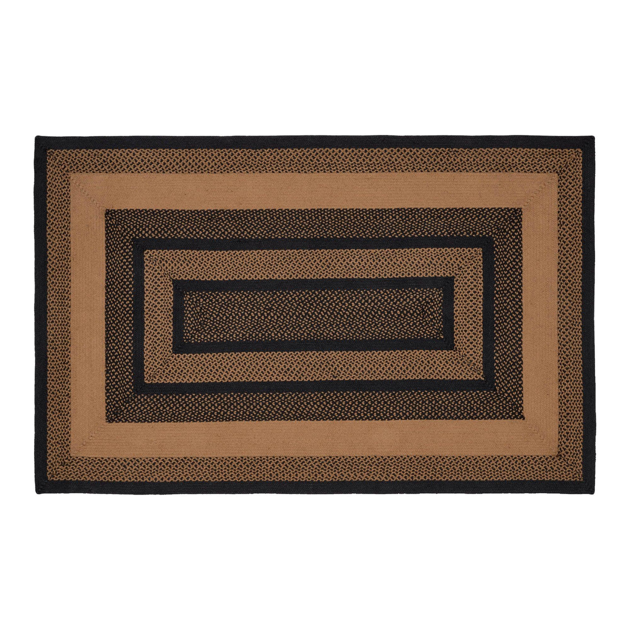 Farmhouse Jute Braided Rug Rect. Stencil Stars with Rug Pad 3'x5' VHC Brands - The Fox Decor