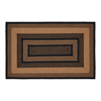 Thumbnail for Farmhouse Jute Braided Rug Rect. Stencil Stars with Rug Pad 3'x5' VHC Brands - The Fox Decor