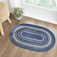 Thumbnail for Great Falls Jute Braided Rug Oval with Rug Pad 2'x3' VHC Brands