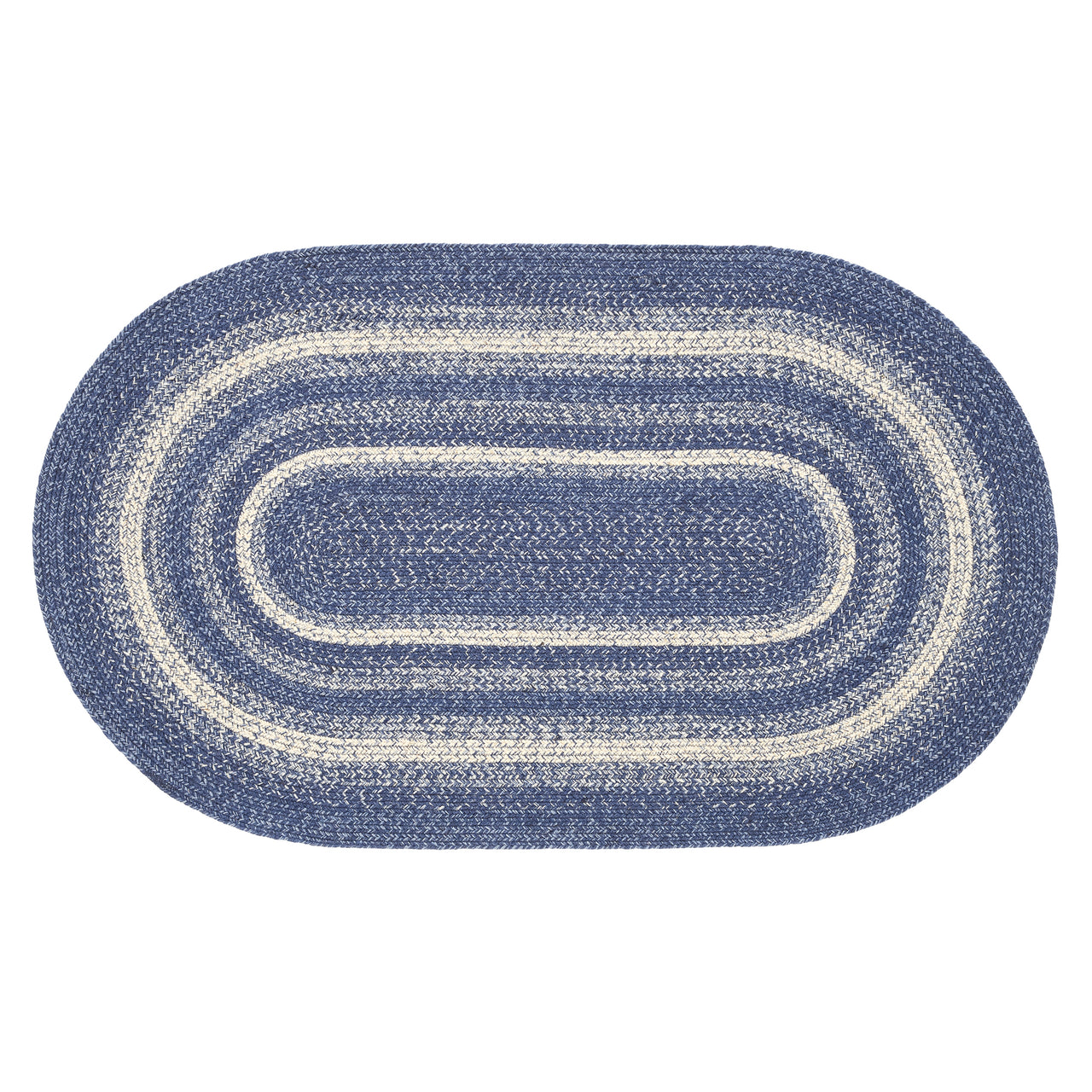 Great Falls Jute Braided Rug Oval with Rug Pad 3'x5' VHC Brands