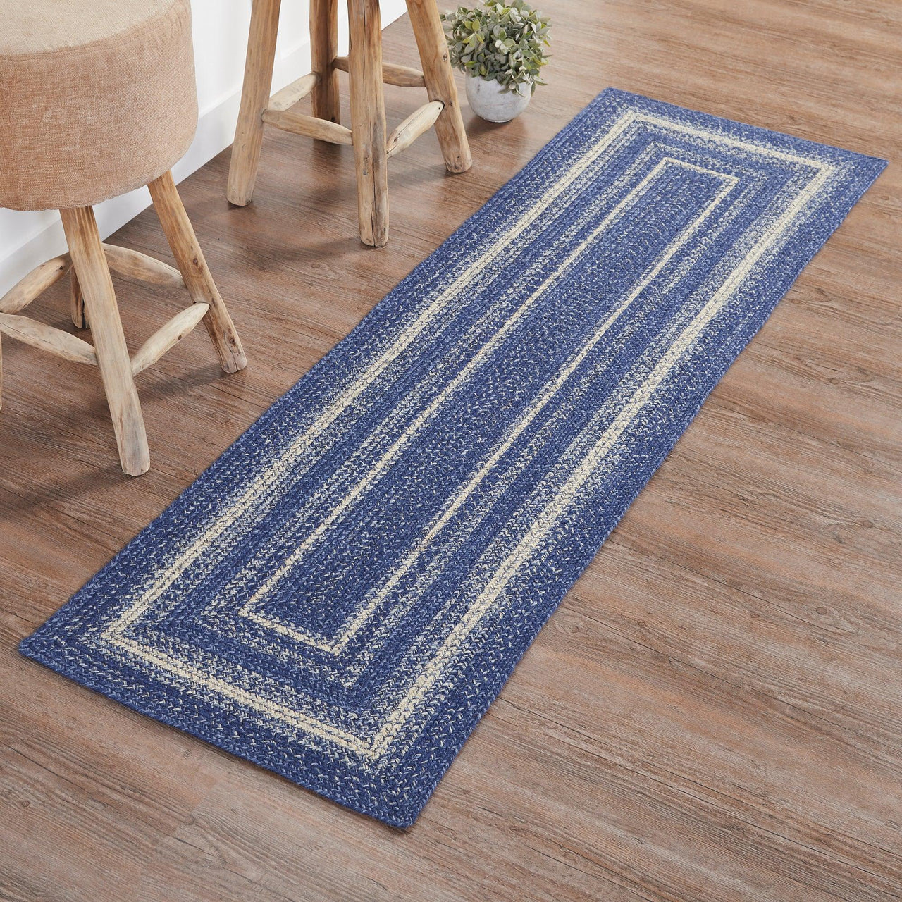 Great Falls Jute Braided Rug/Runner Rect. with Rug Pad 2'x6.5' VHC Brands - The Fox Decor