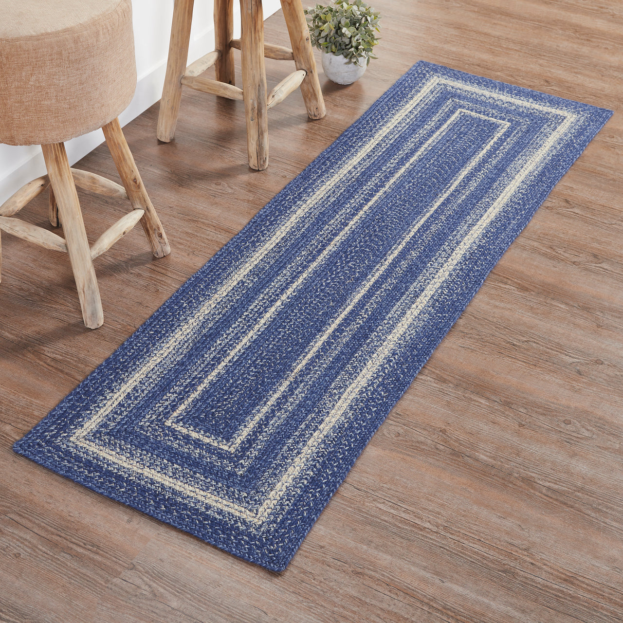 Great Falls Jute Braided Rug/Runner Rect. with Rug Pad 2'x6.5' VHC Brands