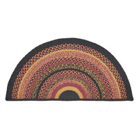 Thumbnail for Heritage Farms Jute Braided Rug Half Circle with Rug Pad 16.5
