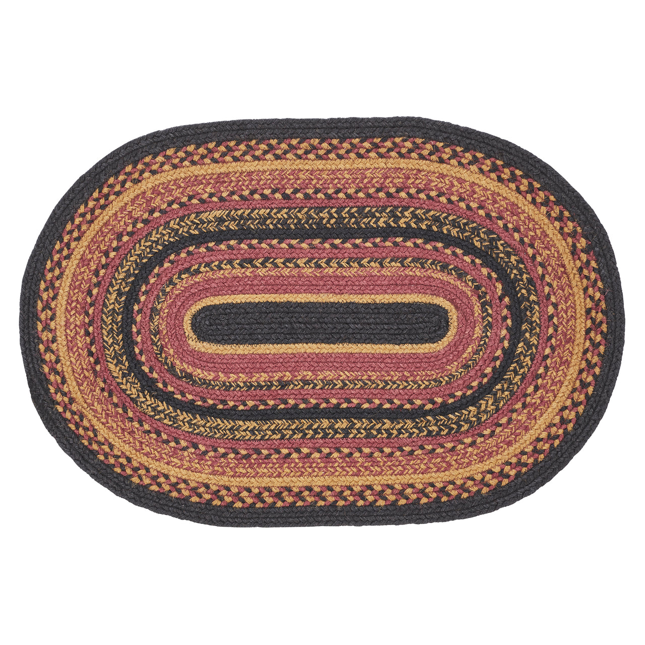 Heritage Farms Jute Braided Rug Oval with Rug Pad 20"x30" VHC Brands