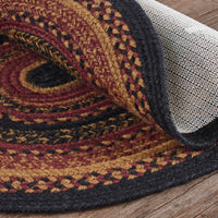 Thumbnail for Heritage Farms Jute Braided Rug Oval with Rug Pad 20