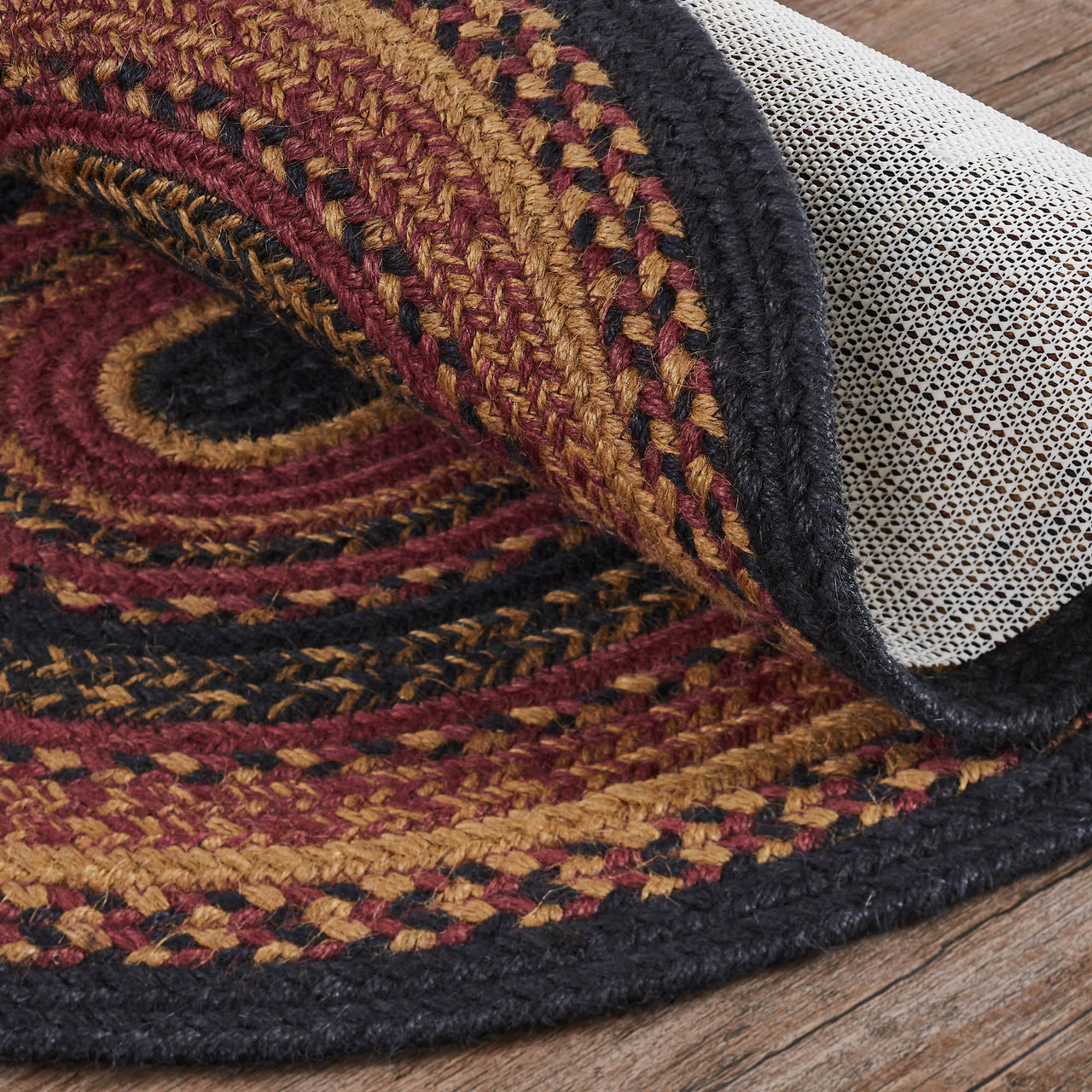 Heritage Farms Jute Braided Rug Oval with Rug Pad 27"x48" VHC Brands