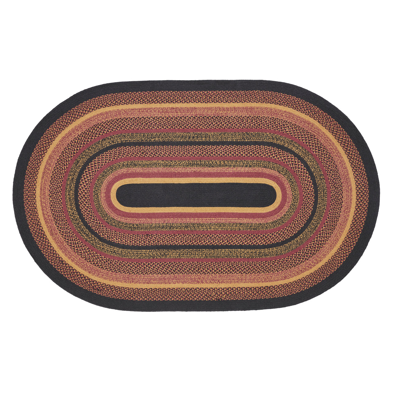 Heritage Farms Jute Braided Rug Oval with Rug Pad 5'x8' VHC Brands