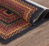 Thumbnail for Heritage Farms Jute Braided Rug Rect. with Rug Pad 27