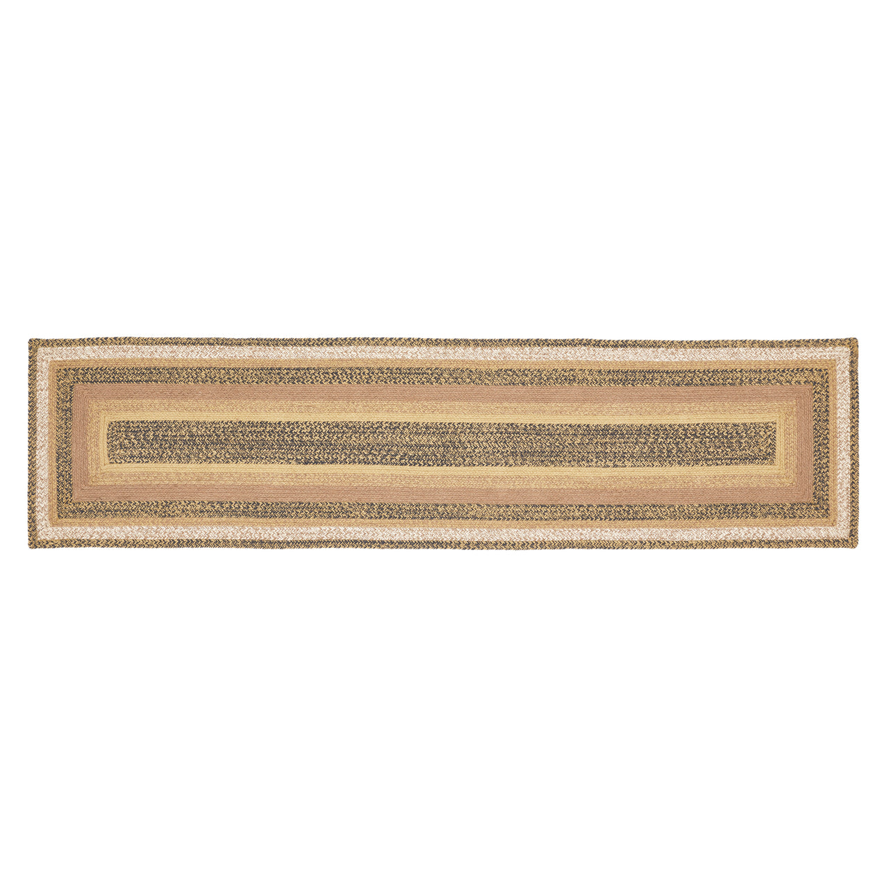 Kettle Grove Jute Braided Rug/Runner Rect. with Rug Pad 2'x8' VHC Brands