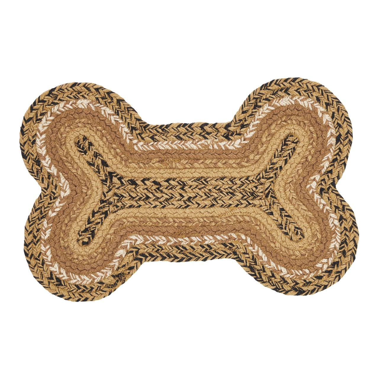 Kettle Grove Indoor/Outdoor Medium Bone Braided Rug 15"x23" VHC Brands