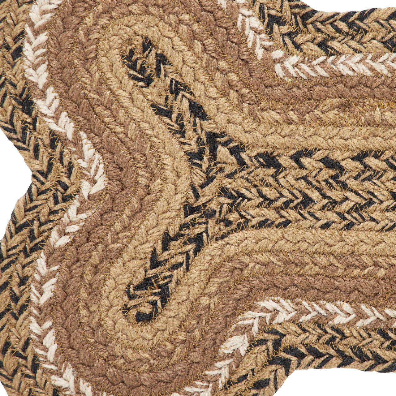 Kettle Grove Indoor/Outdoor Medium Bone Braided Rug 15"x23" VHC Brands