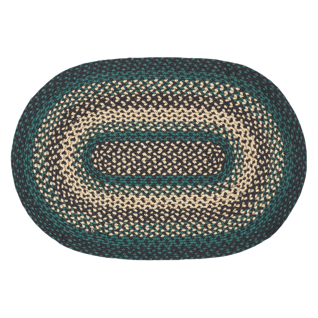 Pine Grove Jute Braided Rug Oval with Rug Pad 20"x30" VHC Brands - The Fox Decor