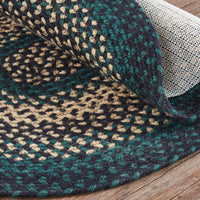 Thumbnail for Pine Grove Jute Braided Rug Oval with Rug Pad 20