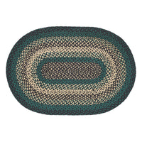 Thumbnail for Pine Grove Jute Braided Rug Oval with Rug Pad 2'x3' VHC Brands