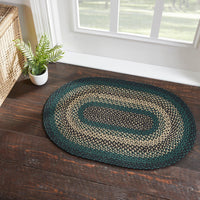 Thumbnail for Pine Grove Jute Braided Rug Oval with Rug Pad 2'x3' VHC Brands