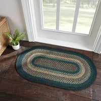 Thumbnail for Pine Grove Jute Braided Rug Oval with Rug Pad 27