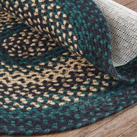 Thumbnail for Pine Grove Jute Braided Rug Oval with Rug Pad 3'x5' VHC Brands
