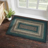 Thumbnail for Pine Grove Jute Braided Rug Rect. with Rug Pad 2'x3' VHC Brands