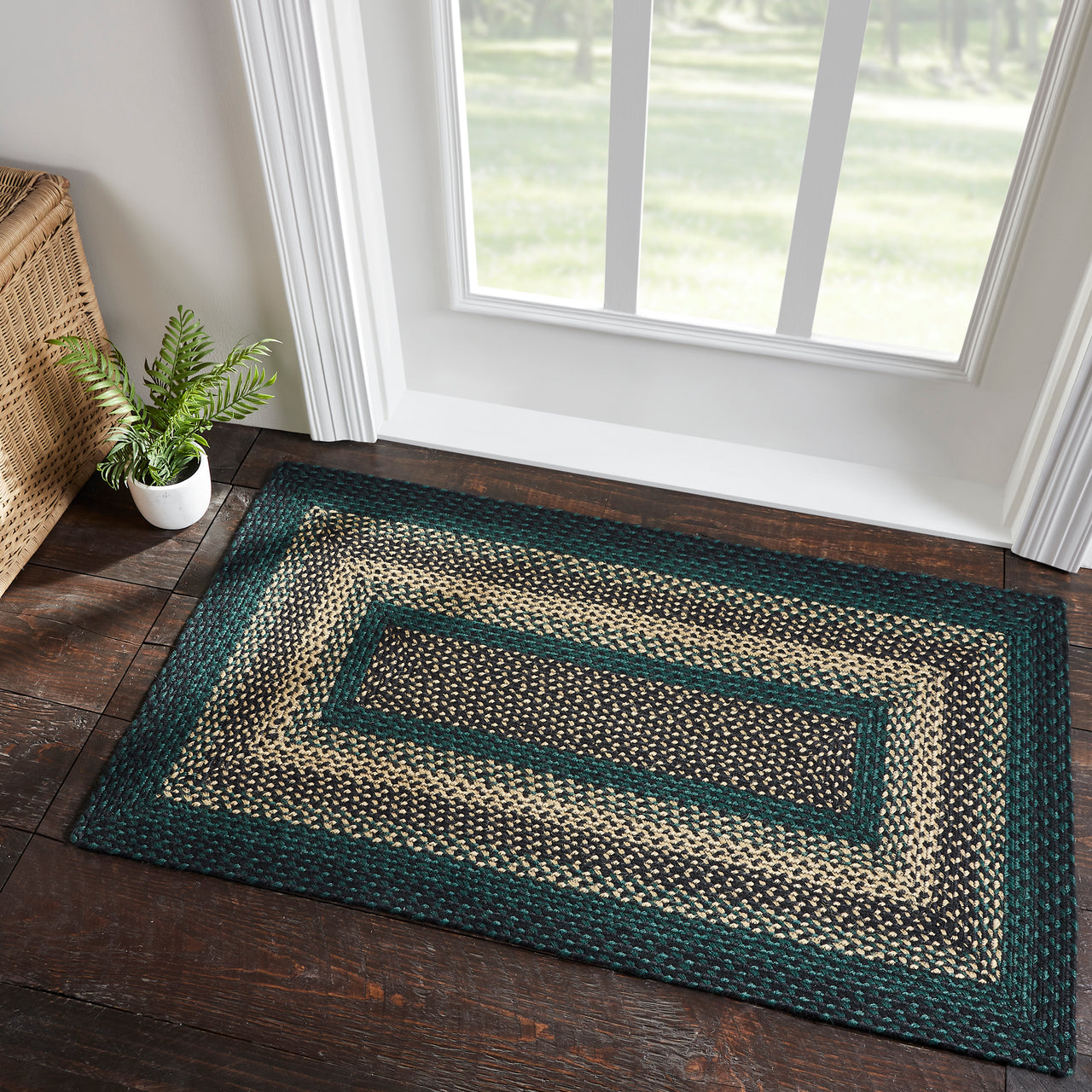 Pine Grove Jute Braided Rug Rect. with Rug Pad 27"x48" VHC Brands