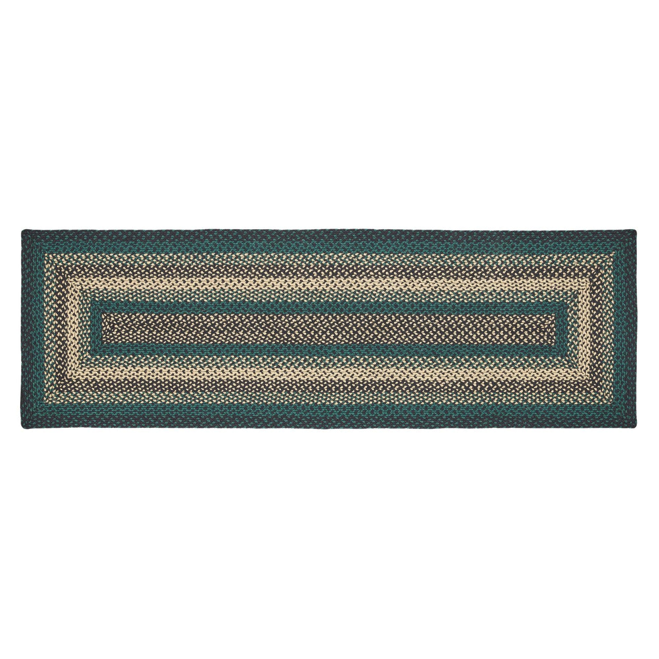 Pine Grove Jute Braided Rug/Runner Rect. with Rug Pad 2'x8' VHC Brands