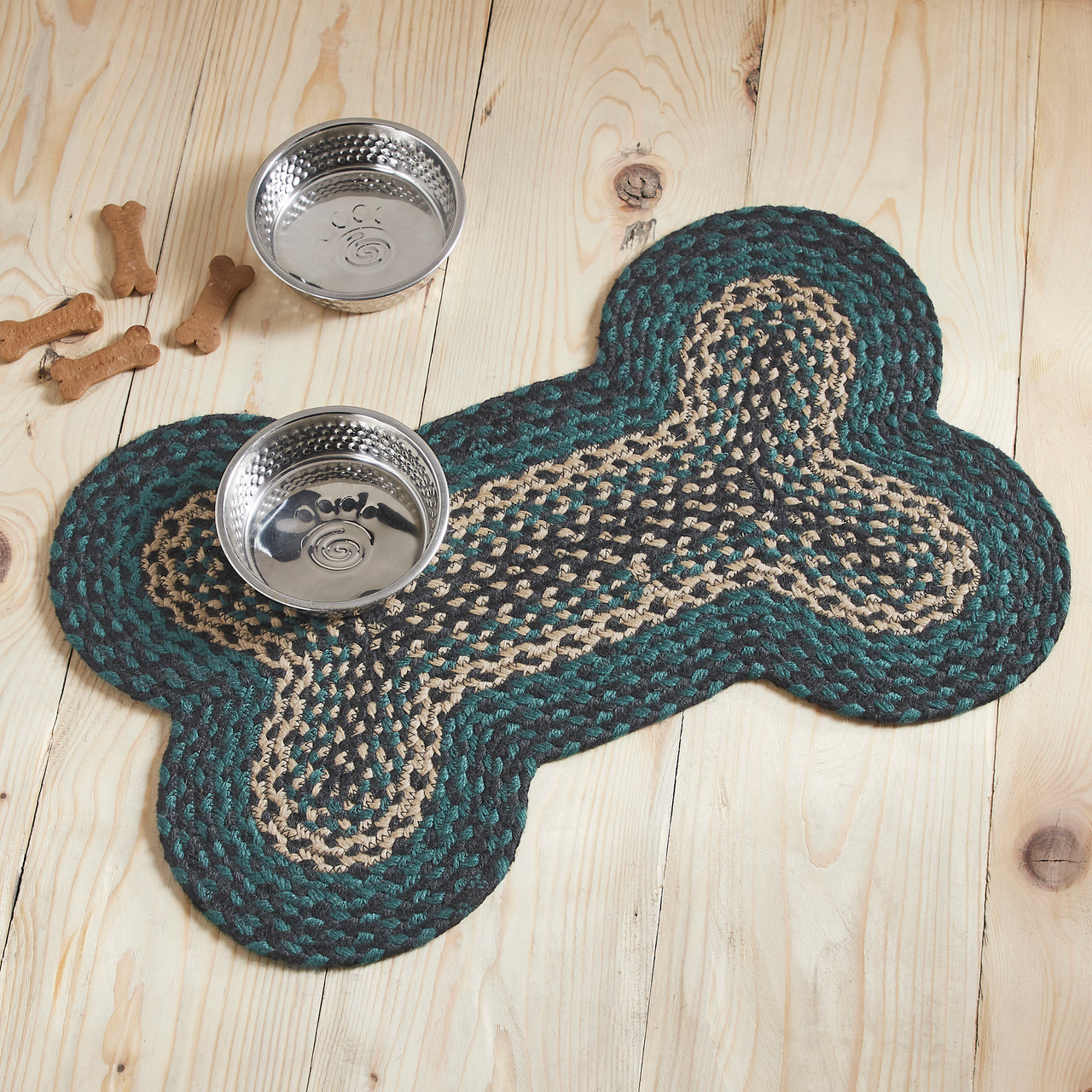 Pine Grove Indoor/Outdoor Medium Bone Braided Rug 15"x23" VHC Brands - The Fox Decor