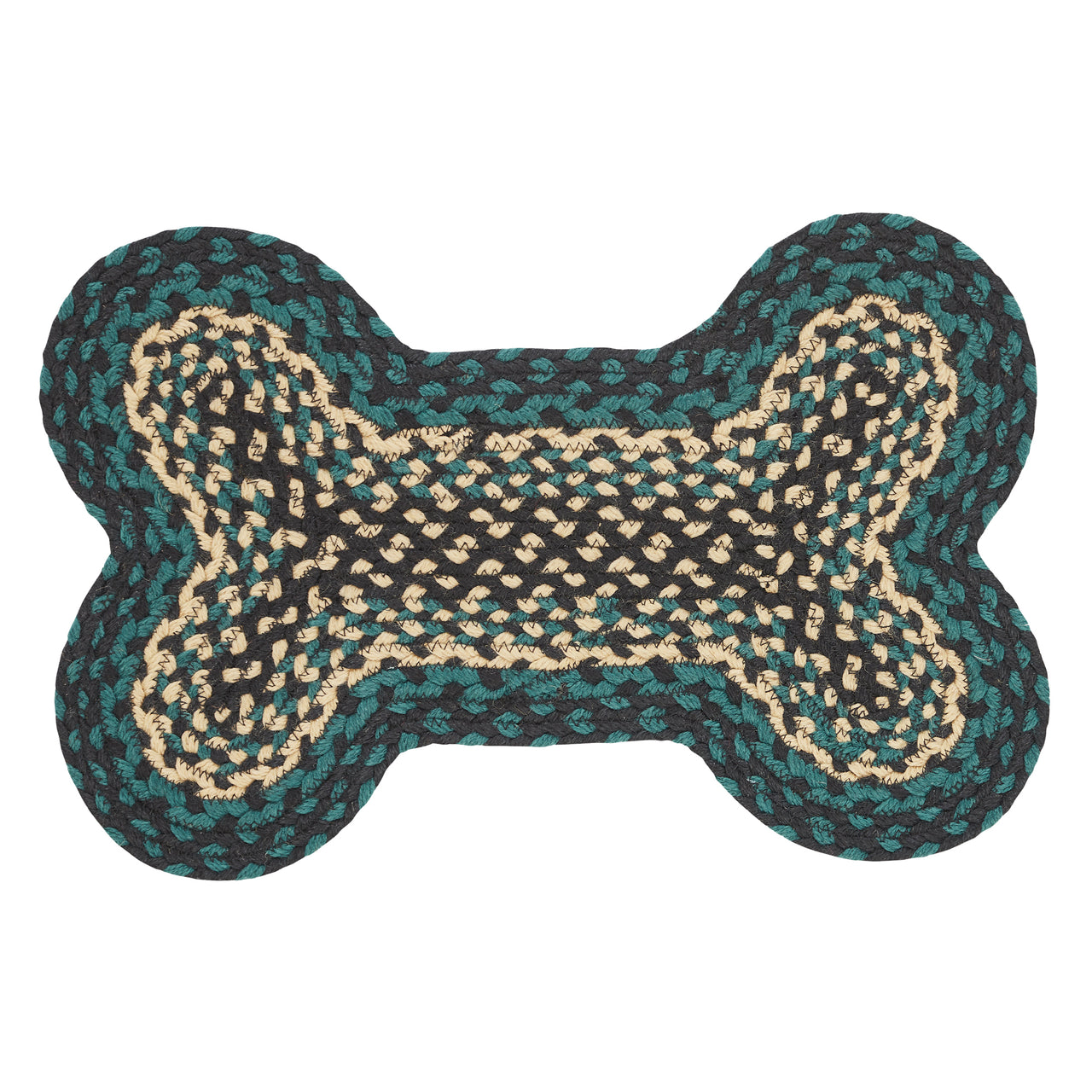 Pine Grove Indoor/Outdoor Small Bone Braided Rug 11.5"x17.5" VHC Brands