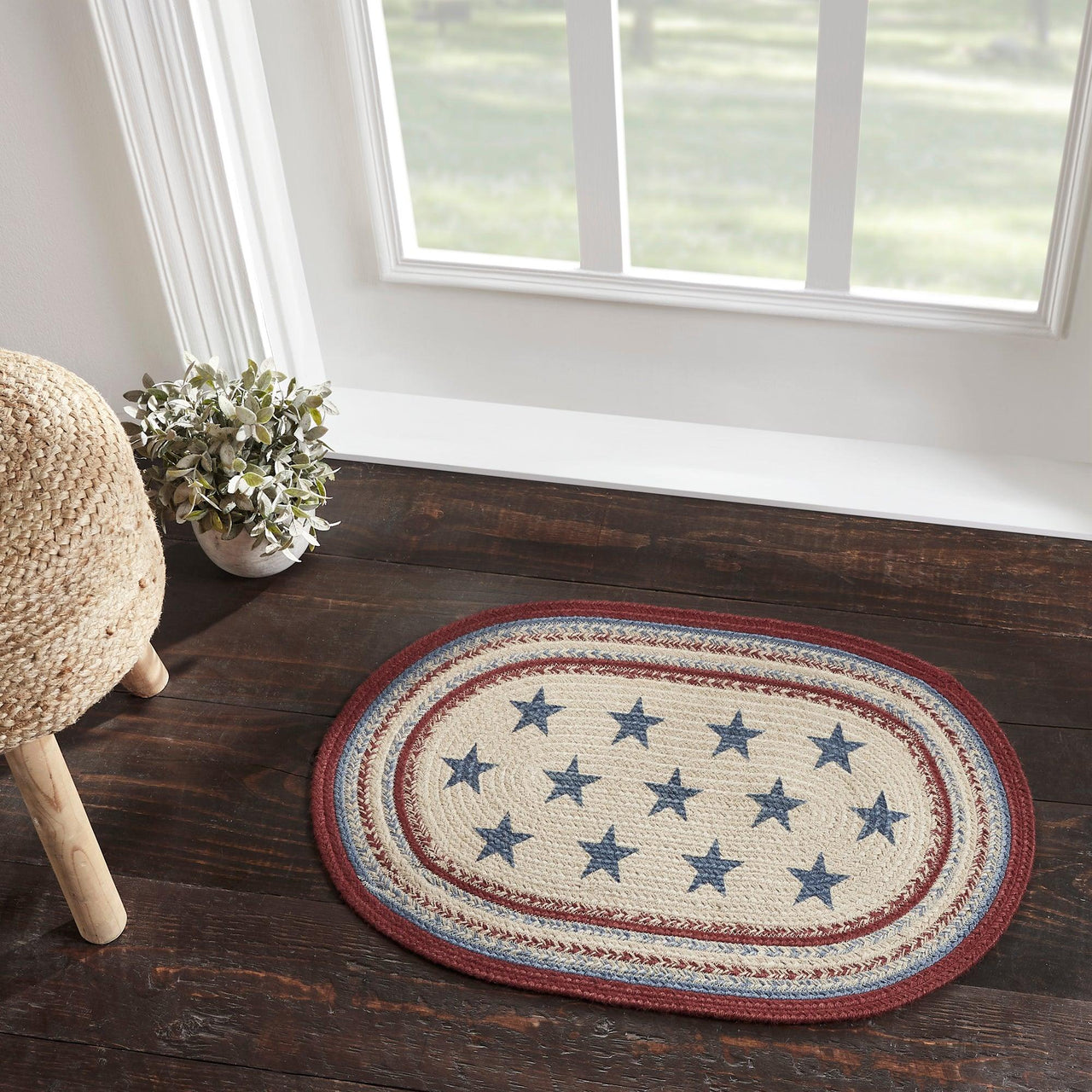 Celebration Jute Braided Rug Oval w/ Pad 20x30 VHC Brands